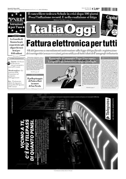 Italia oggi : quotidiano di economia finanza e politica